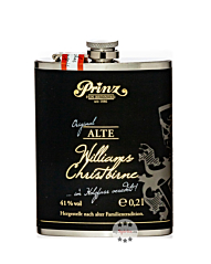 Prinz Flachmann Alte Williams-Christ-Birne im Holzfass gereift / 41 % Vol. / 0,2 Liter-Flasche aus Edelstahl 