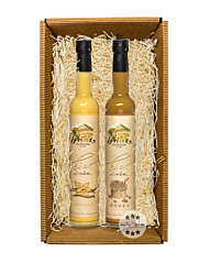 Prinz "Osternest mit Eierlikören" Vanille & Mokka in Geschenkbox / 2 x 0,5 L Flasche / je 15 % Vol.