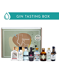 Gin Tasting Set: New Western Dry Gin Probierset / 39,5 – 47 % Vol. / 6x 0,05l + 2x 0,04l in Genuss-Box