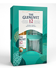 The Glenlivet 12 Jahre Whisky Geschenkset mit 2 Gläsern / 40 % Vol. / 0,7 Liter-Flasche in Geschenkbox