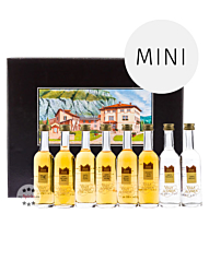 Villa de Varda Guida D’Assaggio Grappa-Geschenkset – Miniaturenset mit acht Grappas / 40 % / 8 x 0,05 Liter-Flasche in Geschenkbox