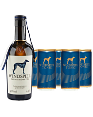 Windspiel Premium Dry Gin (47 % Vol., 0,5 L) & 5 x Windspiel Tonic Water (0,2 L)