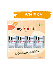 mySpirits: 4er Miniaturen-Set Whisky / 43-48 % vol / 4 x 0,02 Liter in Deko-Box