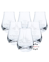 6 x mySpirits Schnapsglas mit mySpirits-Druck + 4cl Eichstrich / Fassungsvermögen: 12 cl, Höhe: 8 cm