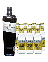 Fifty Pounds Gin (43,5 % Vol., 0,7l) + 7 x Fever-Tree Indian Tonic Water (0,2l) inkl. 1,05 € Pfand