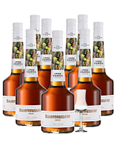 9 x Unterthurner Bauernnusseler Nocino / 39 % Vol. / 9 x 0,7 Liter-Flaschen + 1 x gratis mySpirits-Schnapskelch