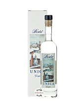 Distillerie Berta Unica Grappa / 43 % vol. / 0,2 Liter-Flasche im Geschenk-Karton