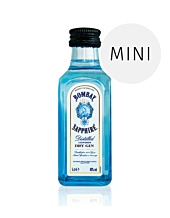 Gin: Bombay Sapphire London Dry Gin / 40% Vol. / 0,05 Liter-Flasche