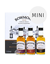 Bowmore Distillers Collection Probierset mit Whisky-Minis - 12, 15, 18 Jahre / 40 & 43 % Vol. / 3 x 0,05 Liter in Geschenkbox