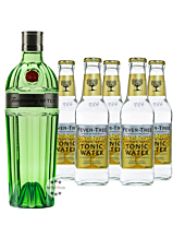 Tanqueray No. 10 Ten Gin (47,3 % Vol., 0,7 L) & 5 x Fever-Tree Premium Indian Tonic Water (0,2 L)  inkl. 0,75 € Pfand