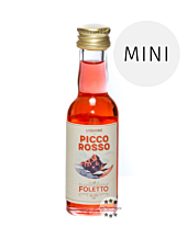 Foletto Picco Rosso - Himbeer Erdbeer Likör Mini / 61 % Vol. / 0,03 Liter-Flasche