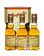 Glenfarclas Miniaturen-Probierset 15 YO, 21 YO, 25 YO / 43 - 46 % Vol. / 3 x 0,2 Liter in Dekobox