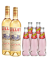 Lillet Wild Berry Set: 2 x Lillet Blanc (17 % Vol., 0,75 L) + 5 x Schweppes Wild Berry (0,2 L, inkl. Pfand)