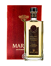 Marcati Grappa Riserva Jahrgang 2004 / 40 % Vol. / 0,5 Liter-Flasche in Holzkiste 