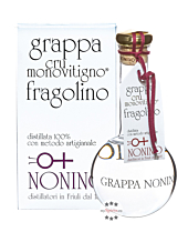 Grappa Nonino: Cru Fragolino Grappa Monovitigno / 45 % vol. / 0,5 Liter-Flasche mundgeblasen im Geschenk-Karton