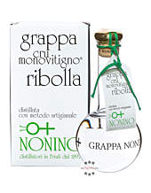 Grappa Nonino: Cru Ribolla Grappa Monovitigno / 45 % vol. / 0,5 Liter-Flasche mundgeblasen im Geschenk-Karton