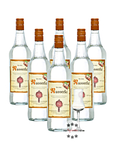 6 x Prinz Nusserla / 34 % Vol. / 6 x 1,0 Liter-Flasche + 1 x gratis mySpirits-Schnapskelch