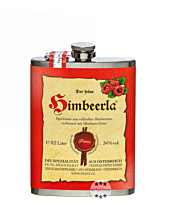 Prinz Flachmann Himbeerla / 34 % Vol. / 0,2 Liter-Flasche aus Edelstahl