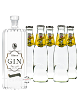 Löwen Dry Gin (40% Vol., 0,7 L) & 5 x Schweppes Indian Tonic Water (0,2 L) inkl. 0,50€ Pfand