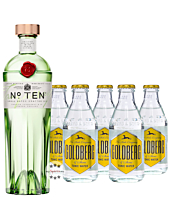 Tanqueray No. 10 Gin (47,3% Vol., 0,7 L) & 5 x Goldberg Tonic Water (0,2 L) inkl. 0,50€ Pfand