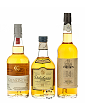 Classic Malts: Whisky Collection Gentle (Glenkinchie, Dalwhinnie, Oban) / 43 % Vol. / 3 x 0,2 L in roter Geschenkbox