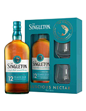 The Singleton of Dufftown 12 Jahre Whisky Geschenkset/ 40 % Vol. / 0,7 Liter-Flasche + 2 Tumbler-Gläser