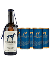 Windspiel Premium Dry Gin (47 % Vol., 0,5 L) & 5 x Windspiel Tonic Water (0,2 L)