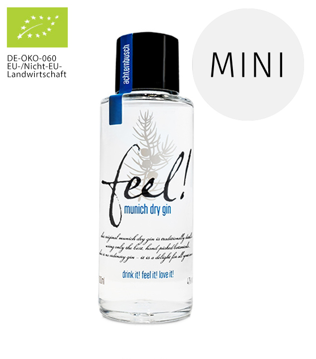 Feel! Munich Dry Gin Bio Mini 0, (47 % Vol., 0,1 Liter)