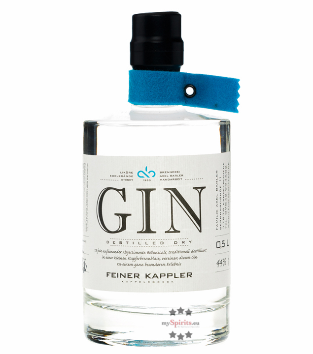 Feiner Kappler Destilled Dry Gin (44 % vol., 0,5 Liter)