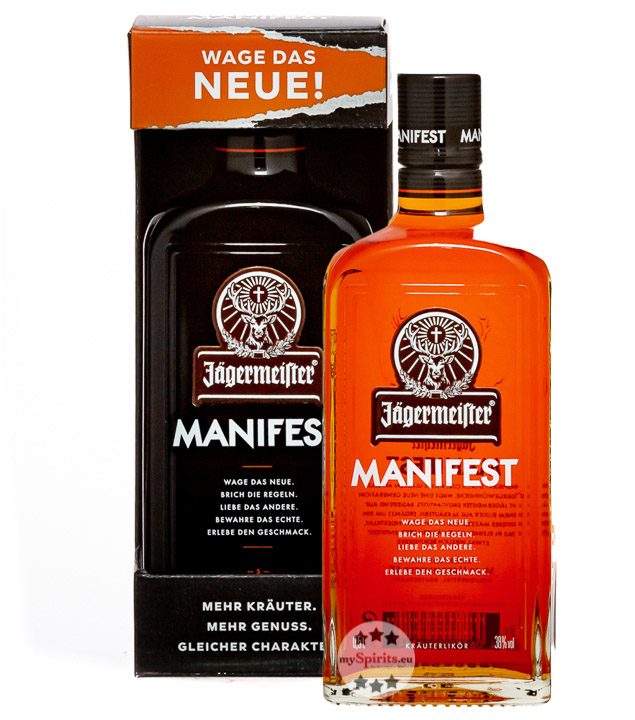 Jägermeister Manifest Kräuterlikör (38 % Vol., 0,5 Liter)