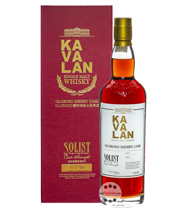 Kavalan Solist Sherry Cask Single Malt Whisky (53,2 % vol, 0,7 Liter)