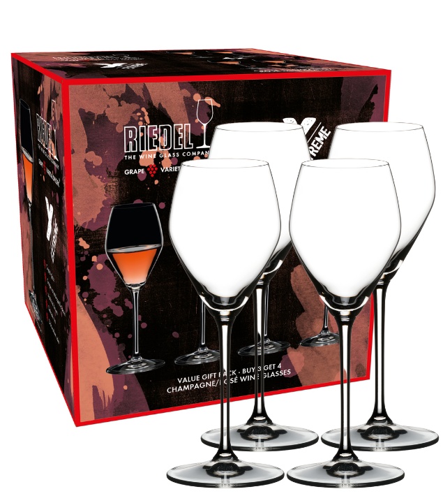 Riedel Rosé & Champagner Glas 4er Set