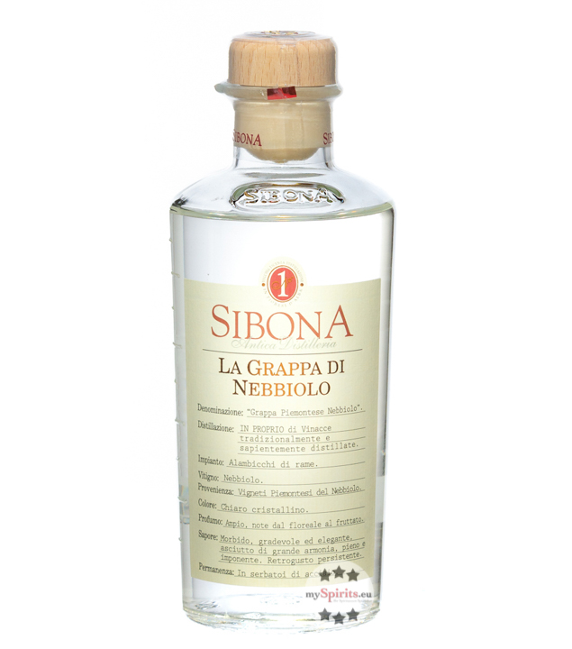 Sibona Grappa di Nebbiolo (40 % Vol., 0,5 Liter)