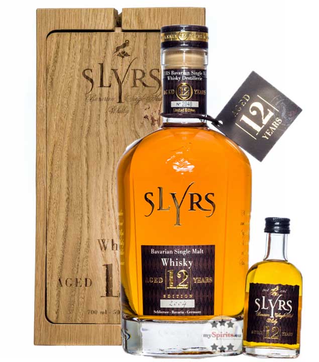 Slyrs 12 Jahre Whisky 2004/2016 Holzblock in