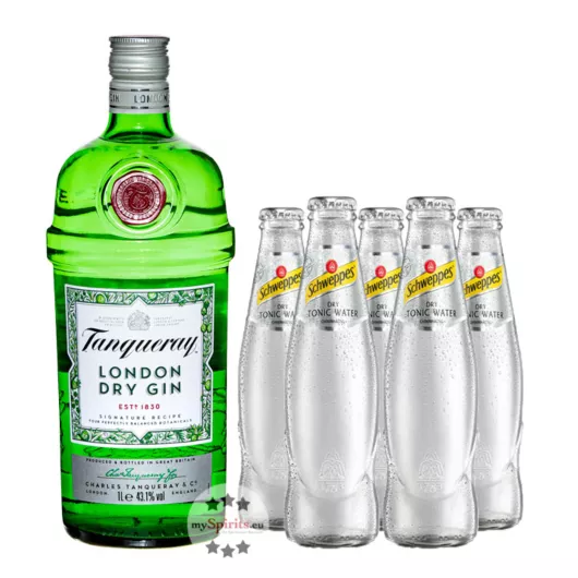 Tanqueray London Dry Set Gin Dry & Schweppes Tonic
