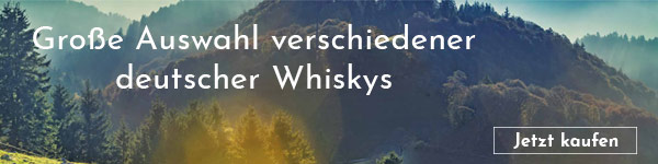 Große Auswahl verschiedener deutscher Whiskys