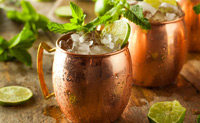 Moscow Mule - scharfer Drink im Kupferbecher