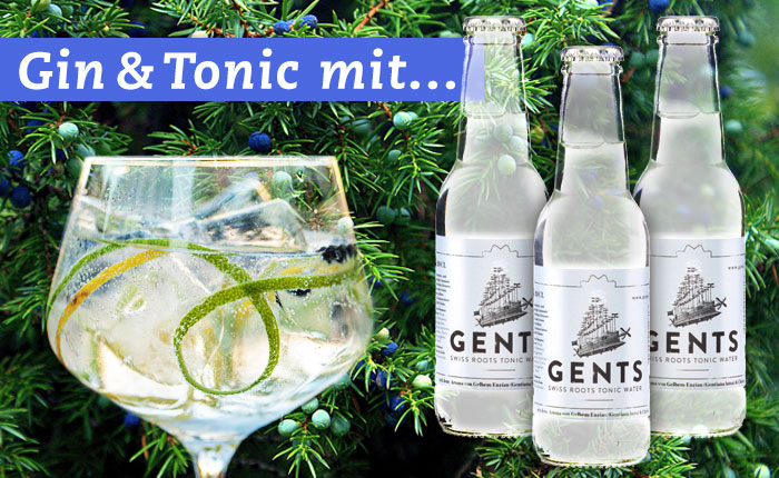 Gin Tonic mit Gents Swiss Roots Tonic Water