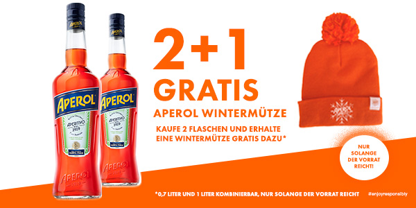 Jetzt gratis Wintermütze von Aperol sichern!