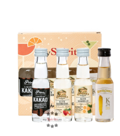 mySpirits 4er Miniaturen-Set: Prinz Alte Marille, Alte Erdbeere, Nobilant Kakao & Bertagnolli Grappa K24 / 37,7-41 % vol / 4 x 0,02 l