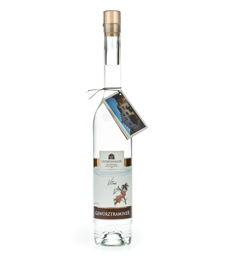 Image of Unterthurner Grappa Gewürztraminer Vitae / 39 % vol. / 0,5 Liter-Flasche