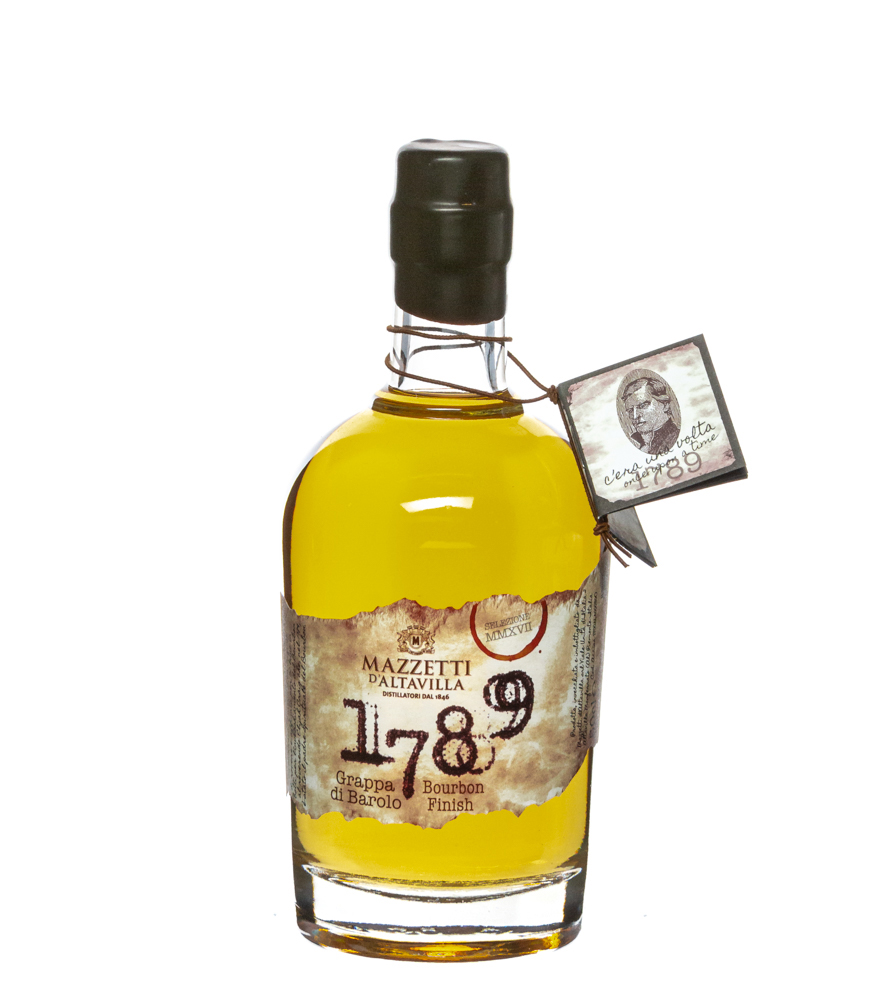 Image of Mazzetti d'Altavilla 1789 Grappa di Barolo Bourbon Cask Finish / 43 % Vol. / 0,5 Liter-Flasche in Geschenkdose