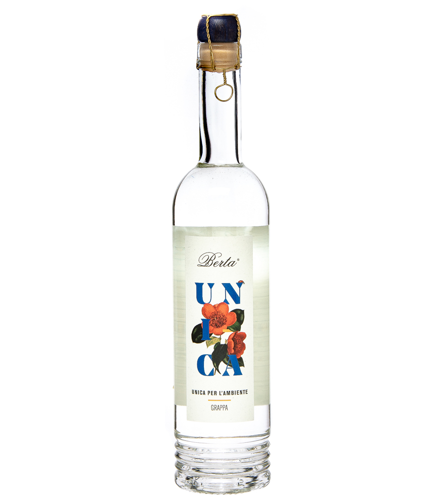 Image of Distillerie Berta Unica Grappa / 43 % vol. / 0,5 Liter-Flasche im Geschenk-Karton