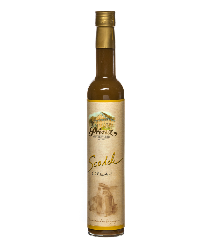 Prinz Scotch-Cream Schokoladenlikör mit Whisky / 16 % Vol. / 0,5 Liter-Flasche