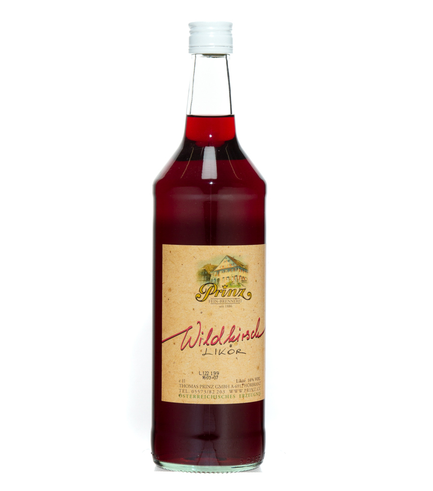 Prinz: Wildkirsch-Likör / 16 % Vol. / 1,0 Liter-Flasche