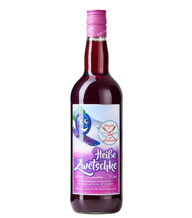 Prinz Heiße Zwetschke - Frucht-Likör zum Erwärmen / 16% Vol. / 1,0 Liter - Flasche