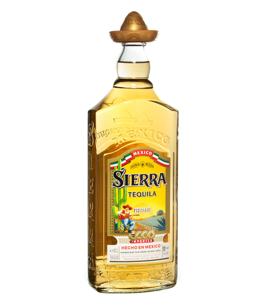 Image of Sierra Tequila Reposado / 38 % Vol. / 1,0 Liter-Flasche mit goldenem Hut