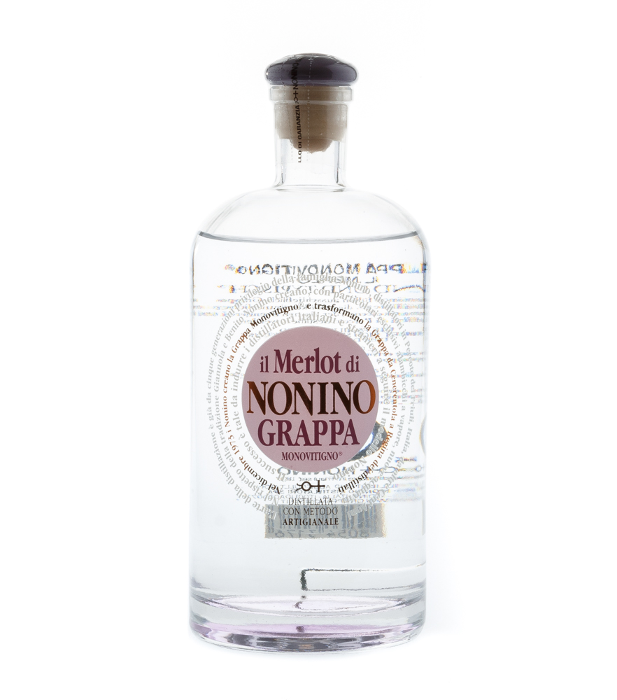 Image of Grappa Nonino: Il Merlot di Nonino Grappa Monovitigno / 41 % vol. / 0,7 Liter-Flasche im Karton