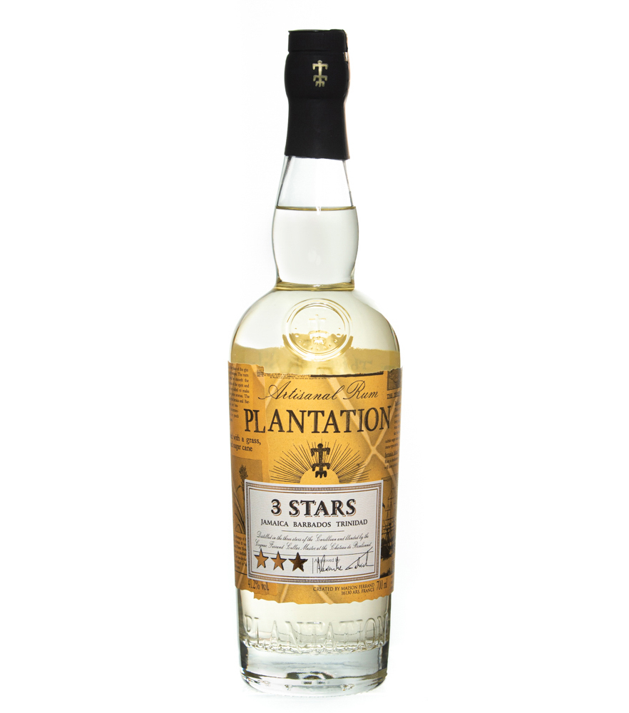 Image of Plantation Rum 3 Stars Jamaica Barbados Trinidad Artisanal Rum / 41,2 % Vol. / 0,7 Liter-Flasche