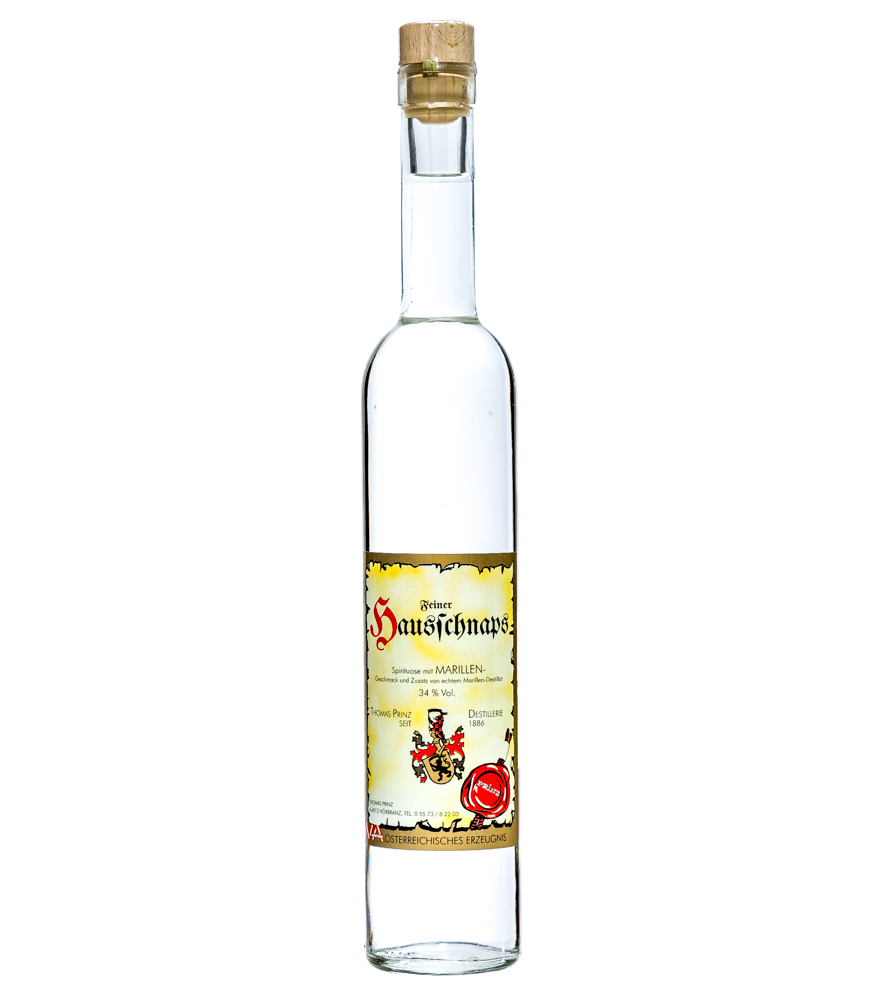 Prinz Hausschnaps Marille, das Original / 34 % Vol. / 0,5 Liter-Flasche